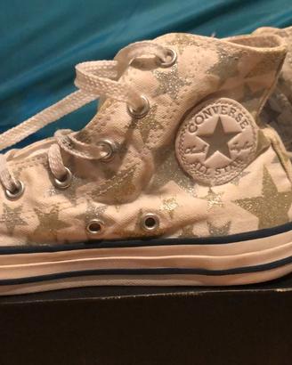 Scarpe Converse White Silver n. 33