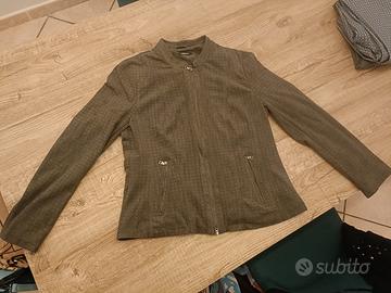 Giacca verde scuro scamosciata 