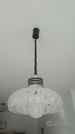 Lampadario vintage Space Age vetro marmorizzato
