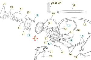 Ingranaggio pompa olio Aprilia RS250 AP8600206