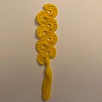 Segnalibro uncinetto - giallo - CROCHET bomboniera