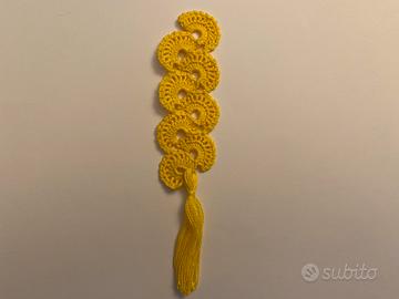 Segnalibro uncinetto - giallo - CROCHET bomboniera