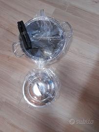 pentola 2 cestelli acciaio inox
