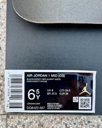 Sneakers Nike Jordan Air 1 MID (GS), taglia 39