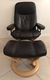 Poltrona Stressless modello Consul  in vera pelle