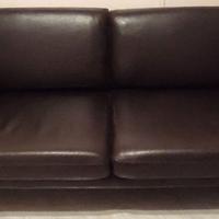 Divano in pelle marrone 3 posti