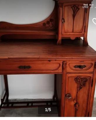scrivania antica stile liberty,  primi 900