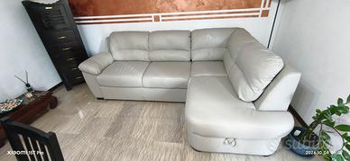 Divano letto angolare in similpelle 