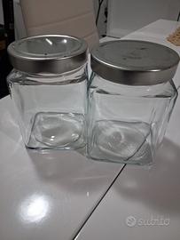 set barattoli in vetro