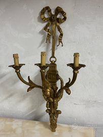 APPLIQUE IN OTTONE FUSO E CESELLATO