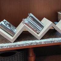 mensola zig zag in legno massiccio