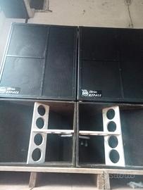 sound system 3 kw rcf turbosound con finali