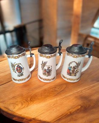 Boccali da birra in ceramica da collezione 