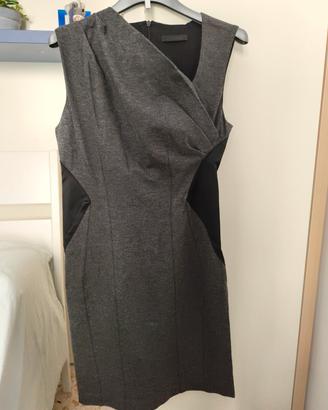 Abito tubino Pinko grigio e nero