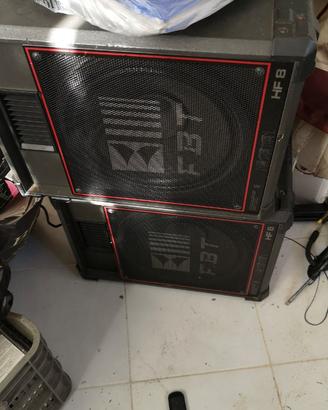 Impianto audio casse e mixer fbt alto