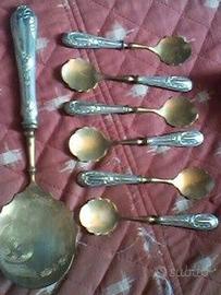 Servizio d'epoca "Argento 800/1000" per dolce