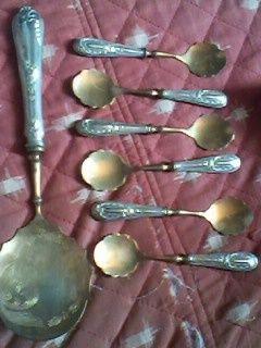 Servizio d'epoca "Argento 800/1000" per dolce