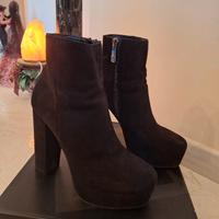 Stivaletti donna camoscio con plateau n.38