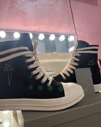 Rick Owens Drkshdw Ramones 42 nere. Nuove con box