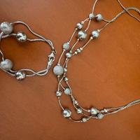 Set collana e bracciale argento 925