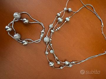 Set collana e bracciale argento 925