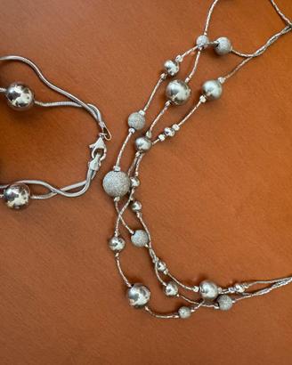 Set collana e bracciale argento 925