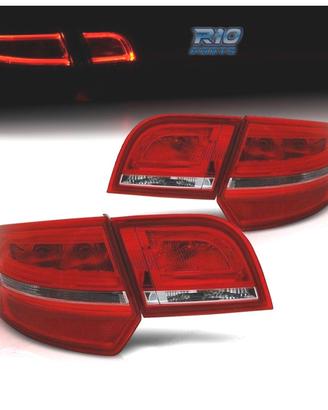 FANALI PER AUDI A3 8PA SPORTBACK 04-08 BARRE LUMIN