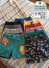 pantaloni corti bambino