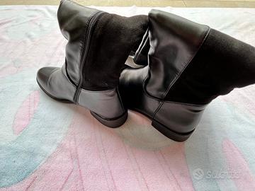 Stivale al ginocchio mix ecopelle-tessuto nr. 38