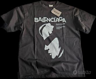 Balenciaga Black Tee Lady in Shades Taglia 2 (S)