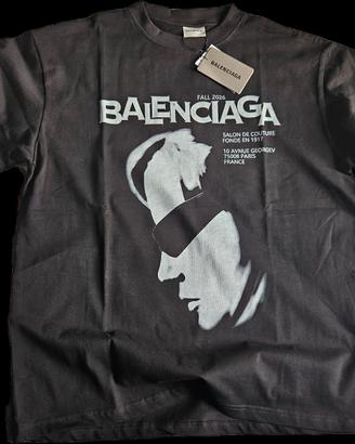 Balenciaga Black Tee Lady in Shades Taglia 2 (S)