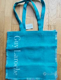 Guy Latoche borsa spiaggia in canvas turchese
