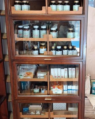 Mobile Espositore Vintage legno vetrine ribalta 