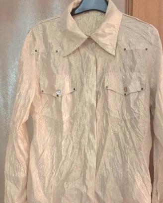 Camicia seta dorata