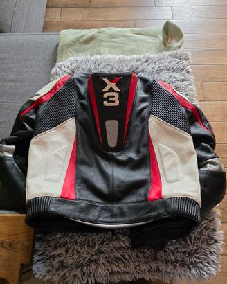 Giacca Moto Pelle CLOVER X3 - Taglia 52 - Come Nu