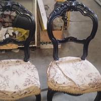 Coppia sedie antiche primi del novecento