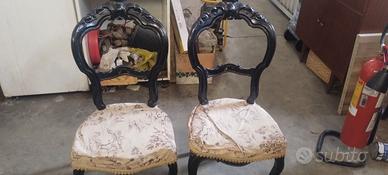 Coppia sedie antiche primi del novecento