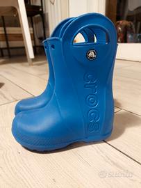 Stivaletti per pioggia Crocs bambino blu