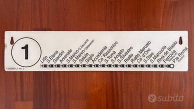 Insegna originale vaporetto Venezia Linea 1 bifacc