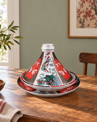 Grande tajine Taous Imari Cina vintage 40 cm