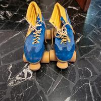 Disco Roller Skates 80s Vintage Ukraine Style blue