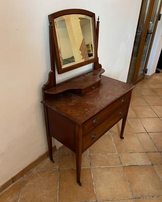 Antico mobile da bagno inglese in legno