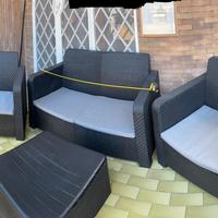 Set da giardino in Rattan sintetico