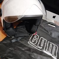 Scooter Moto Casco Omologato Visiera Avio Bianco M