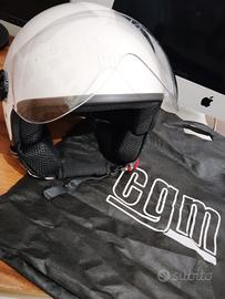 Scooter Moto Casco Omologato Visiera Avio Bianco M