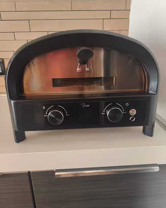 Forno pizza 500°C pietra rotante 2400W + pala