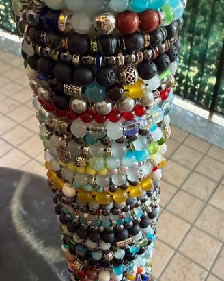 Set di braccialetti multicolor unisex nuovi