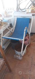 Sedia a sdraio dondolina vintage