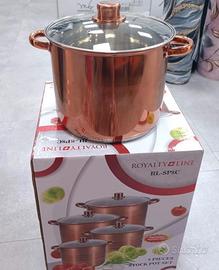 Set 8 pezzi pentole Royalty Line color rame