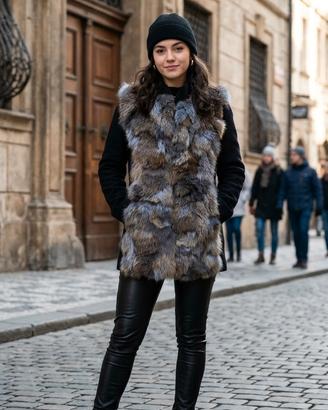 Cappotto corto Silvian Heach pelliccia nero XS

